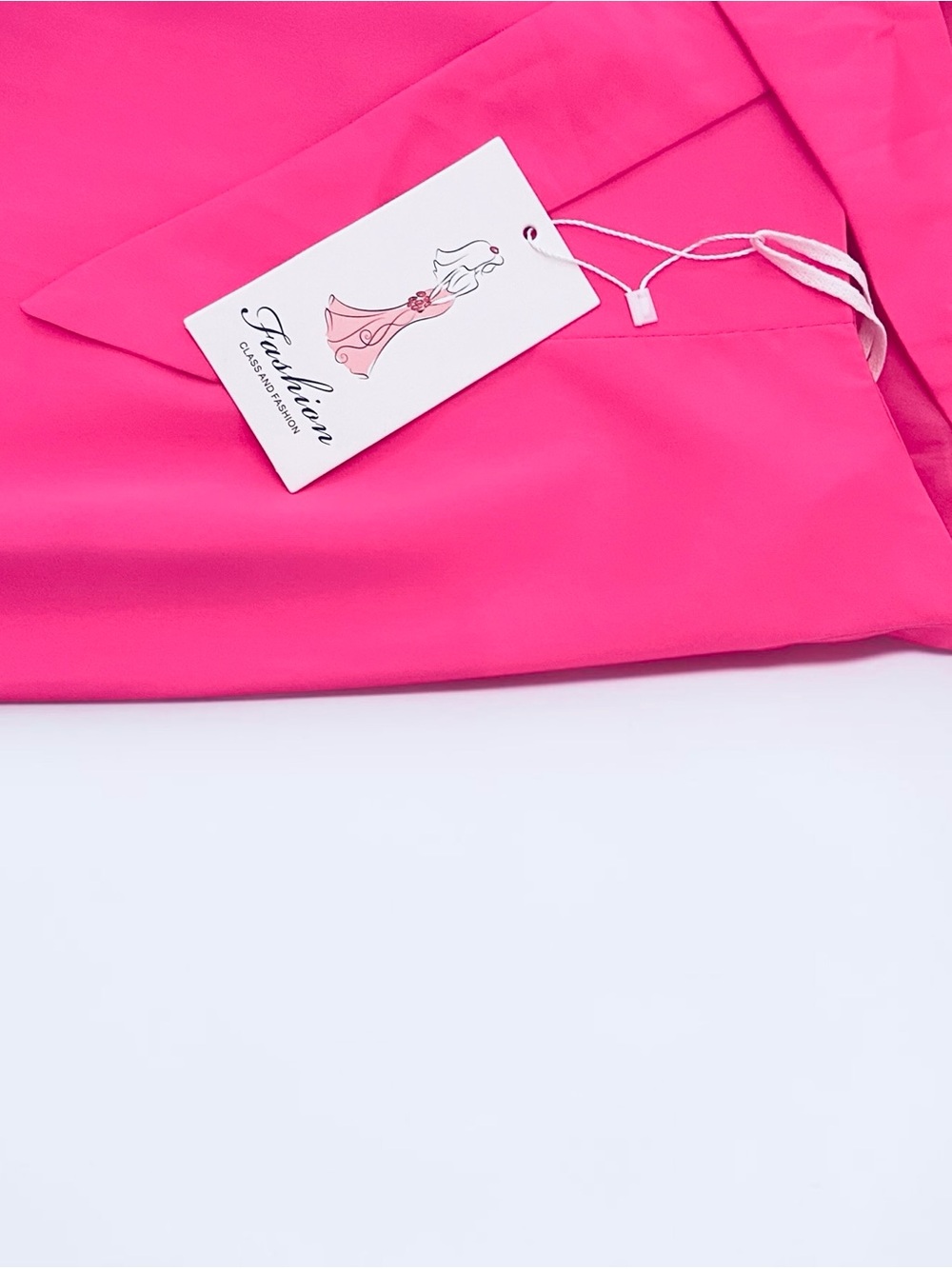 Fashion Nova Hot Pink Satin Tie Strap Mini Dress Open Back Size 6 - Picture 10 of 16